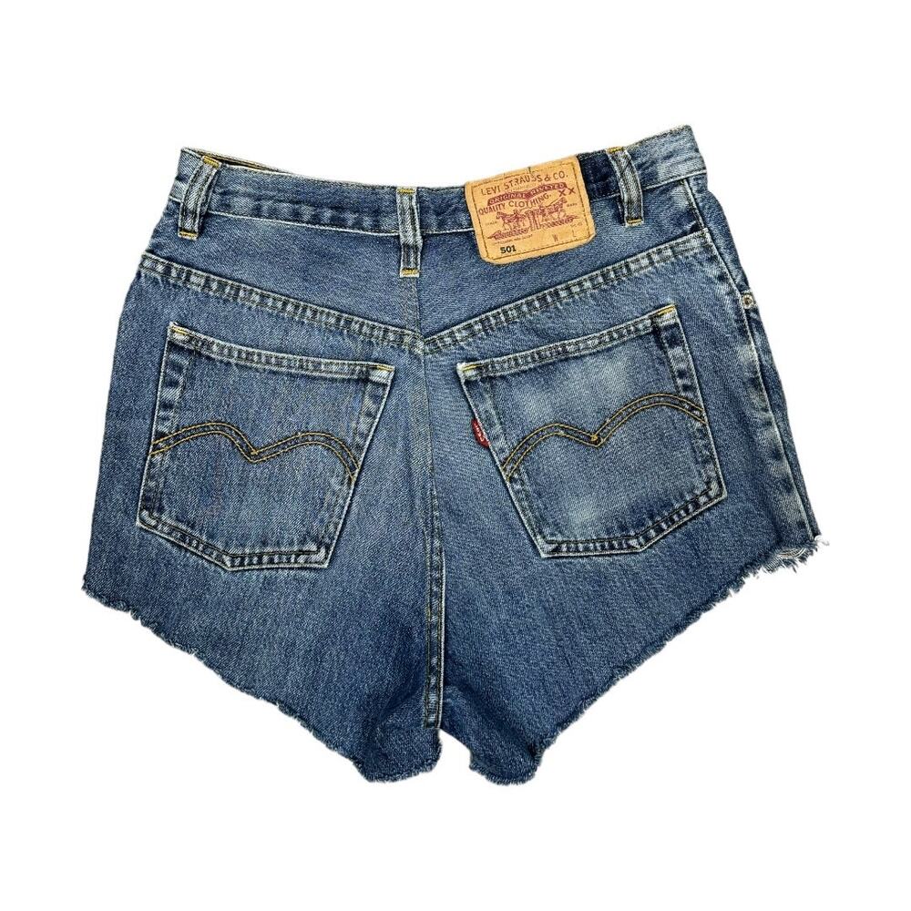 Levi's Reworked Custom Daisy Dukes Blue Jean Cutoffs Shorts 28 Casual High Rise